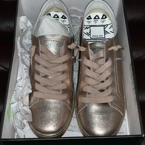 Women’s Dolce Vita Zalen Copper Leather Sneakers